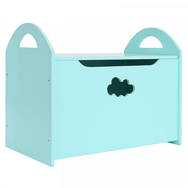 Детский сундук (ящик) для хранения игрушек бирюзовый с облачком