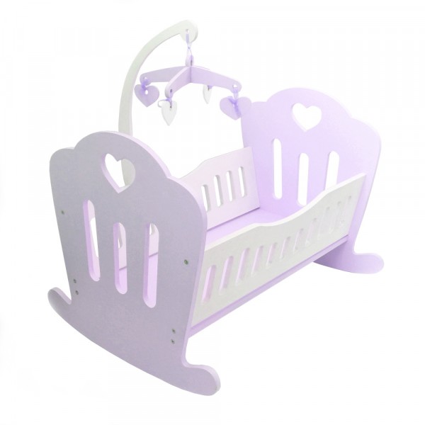 Кроватка Lilu для куклы до 50 см (Baby Born, Annabell) фиолетовая