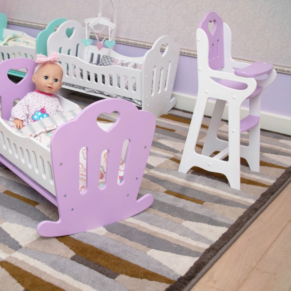 Стульчик Lilu для кормления куклы до 50 см (Baby Born, Annabell) фиолетовый
