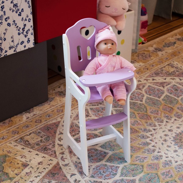 Стульчик Lilu для кормления куклы до 50 см (Baby Born, Annabell) фиолетовый