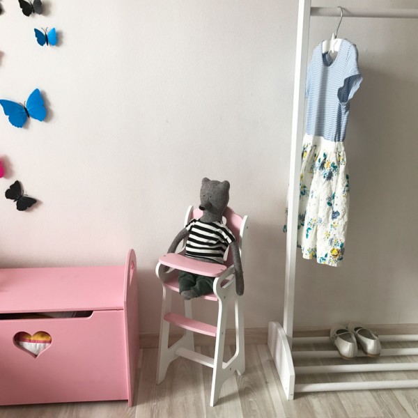 Стульчик Lilu для кормления куклы до 50 см (Baby Born, Annabell) розовый