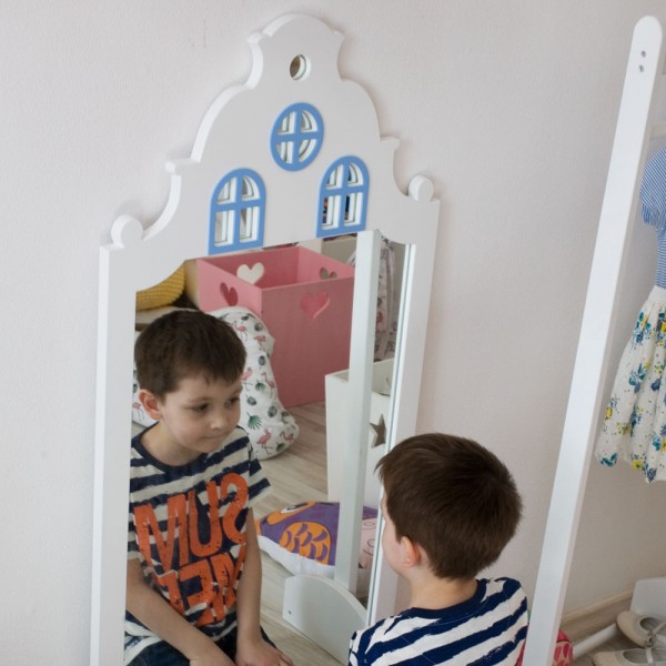 Детское зеркало White House Домик белое 116 х 57 см