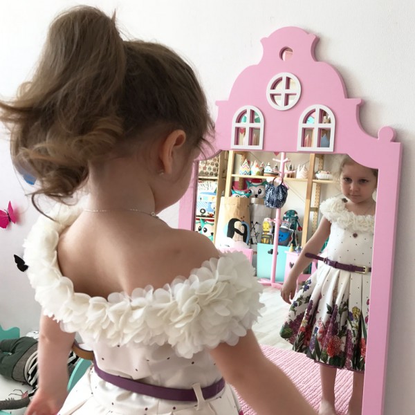 Детское зеркало Pink House Домик розовое 116 х 57 см