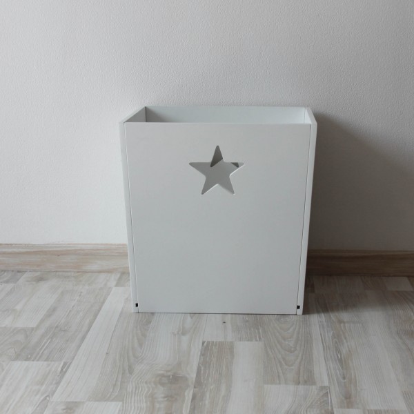 Ящик для хранения детских вещей и игрушек белый со звездочкой