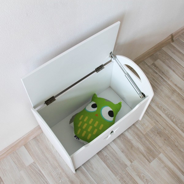 Детский сундук (ящик) для хранения игрушек белый со звездочкой