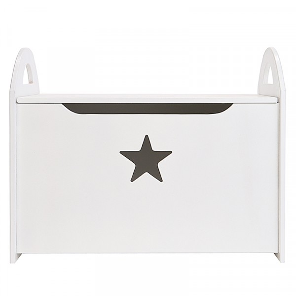 Детский сундук (ящик) для хранения игрушек белый со звездочкой