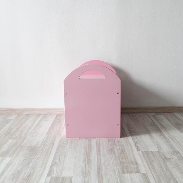 Детский сундук (ящик) для хранения игрушек розовый с сердечком